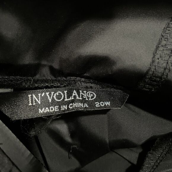 In’Voland Women’s Windbreaker Jacket Size 20W Black Hooded Lightweight - Picture 2 of 9